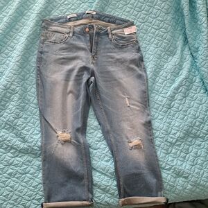 Vigoss light wash straight crop jeans